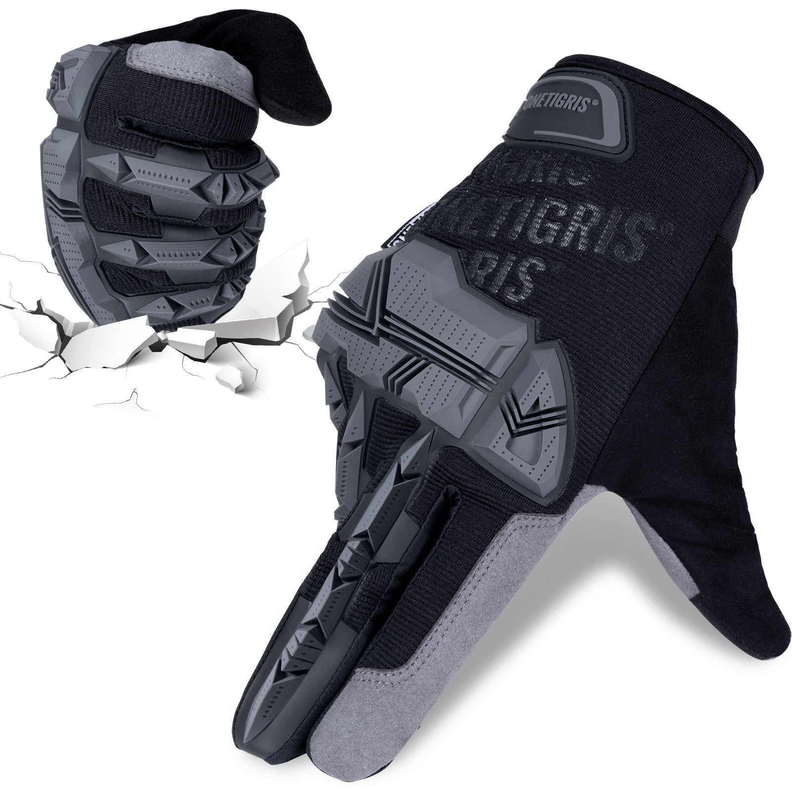 Tactical Motorcycle Gloves | Touchscreen & PVC Protection